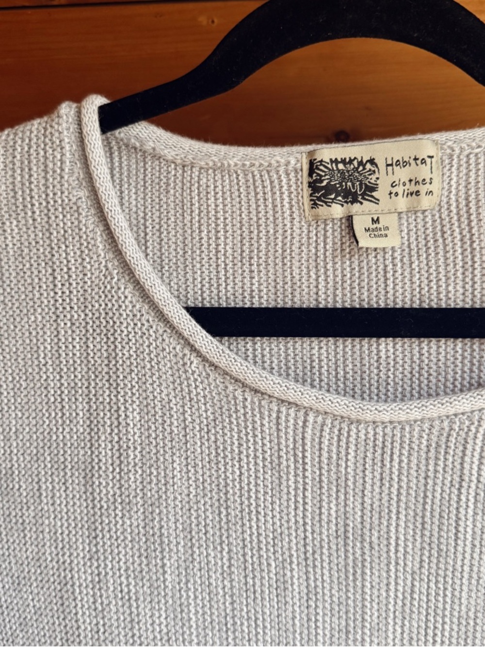 Habitat Women’s 100% Casual Light Grey Knit Pullover Sweater Feminine Capsule M - Picture 2 of 4